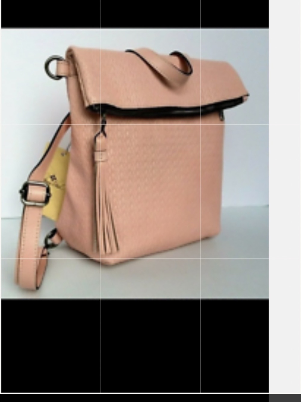 Peach Crossbody Shoulder Bag with Tassel Detail